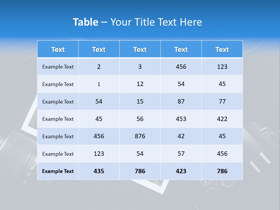 Camera Parts PowerPoint Template