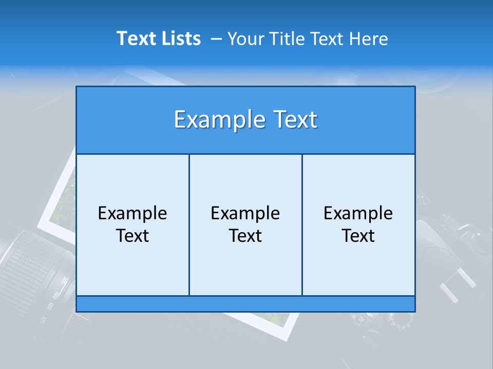 Camera Parts PowerPoint Template