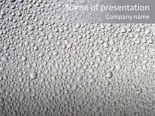 Water Drops On Glass PowerPoint Template