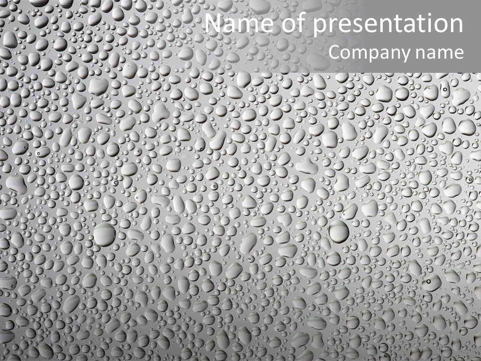 Water Drops On Glass PowerPoint Template