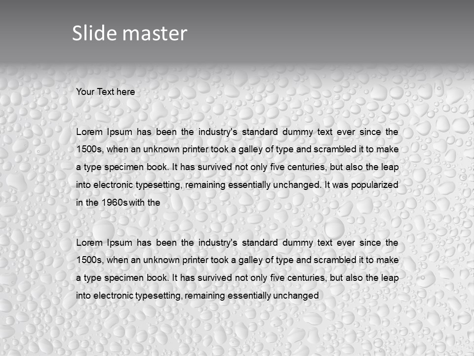 Water Drops On Glass PowerPoint Template