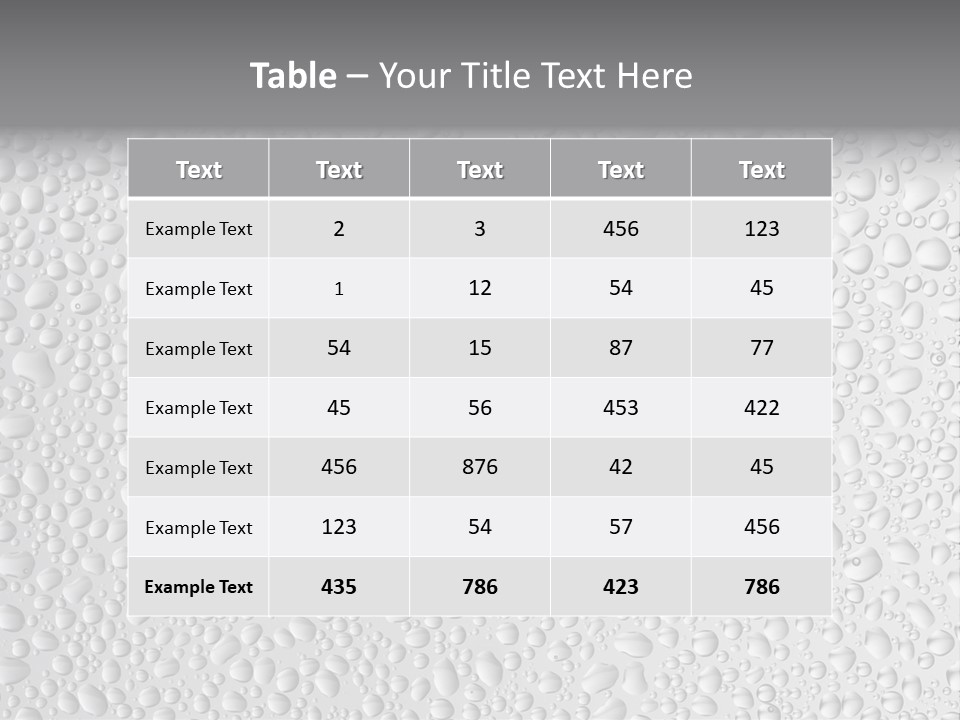 Water Drops On Glass PowerPoint Template