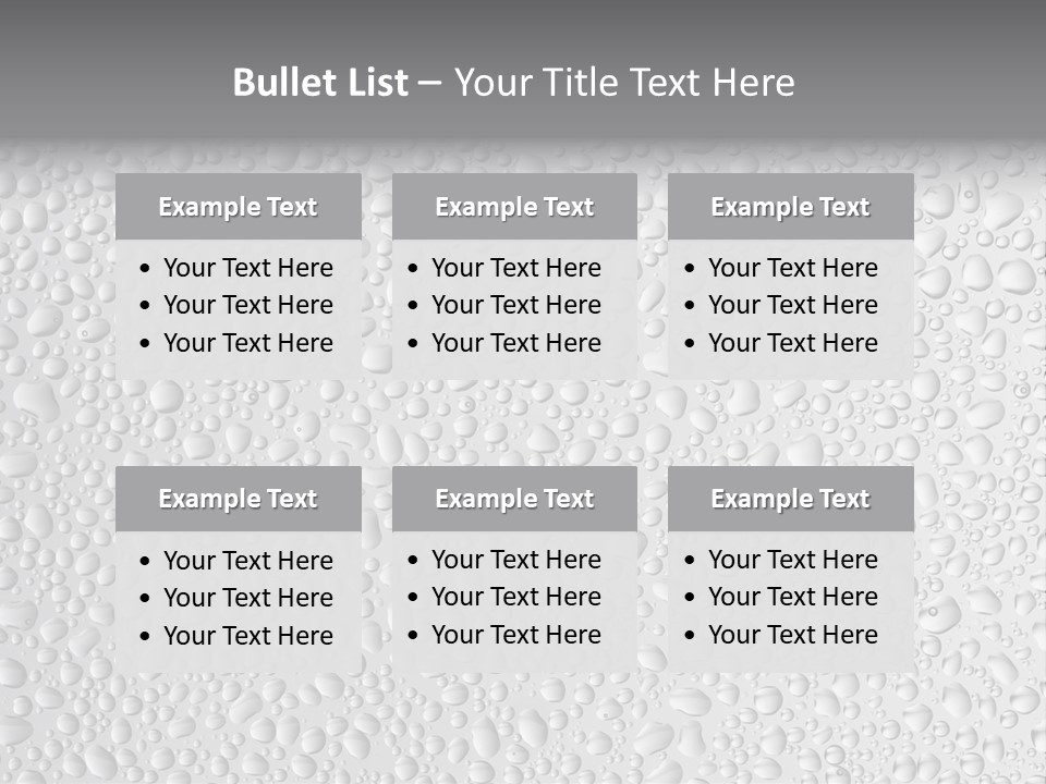 Water Drops On Glass PowerPoint Template