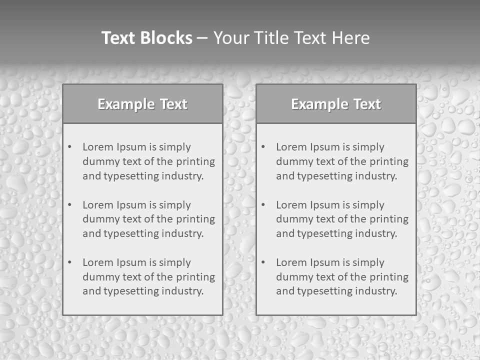 Water Drops On Glass PowerPoint Template