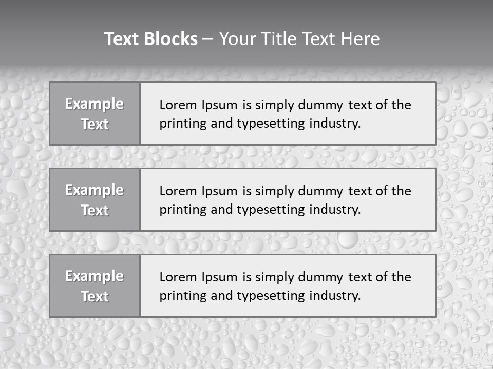 Water Drops On Glass PowerPoint Template