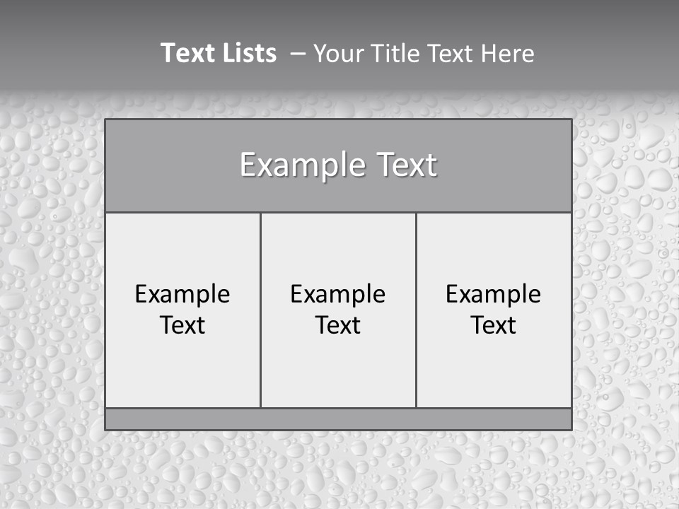 Water Drops On Glass PowerPoint Template