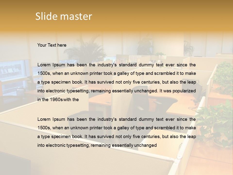 Commercial Office Design Ideas PowerPoint Template