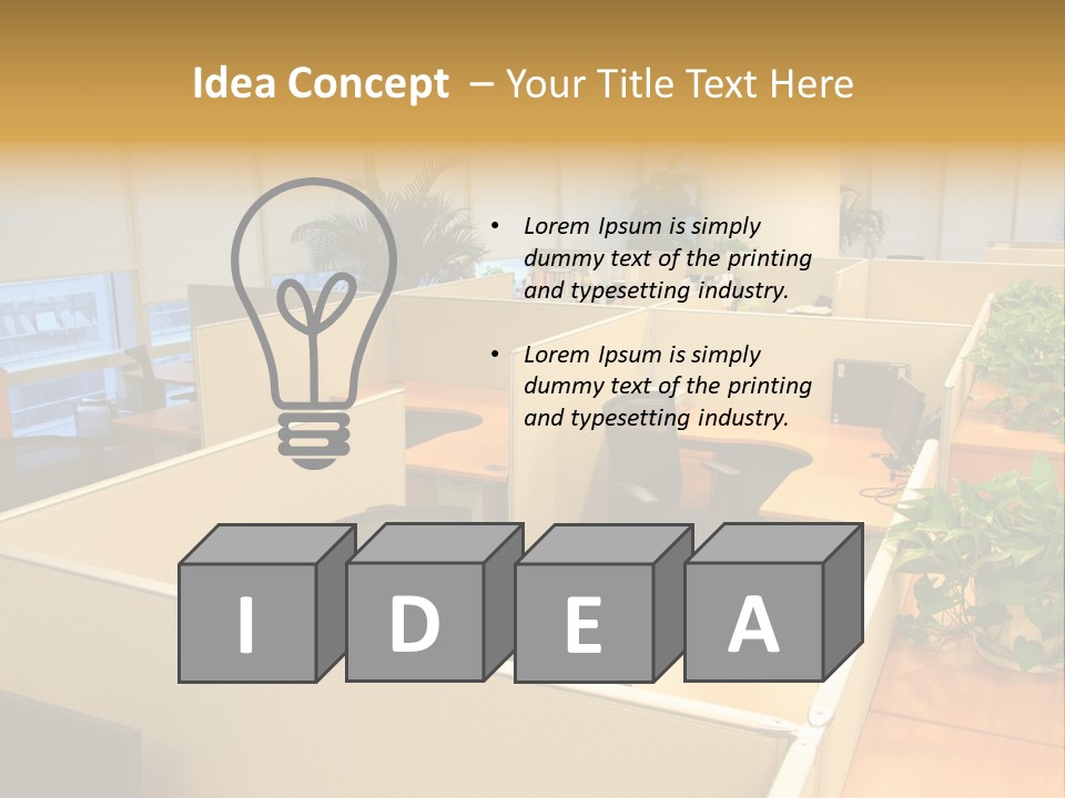Commercial Office Design Ideas PowerPoint Template