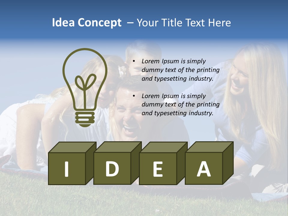 Vibrant Lifestyle Grass PowerPoint Template