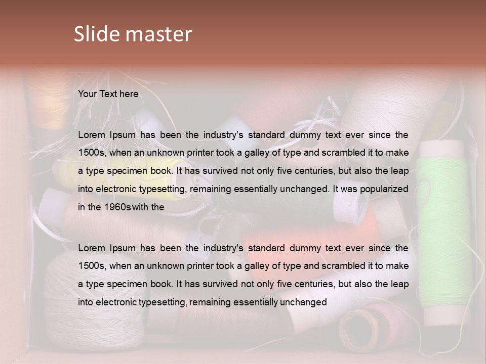 Scissors Equipment Textile PowerPoint Template