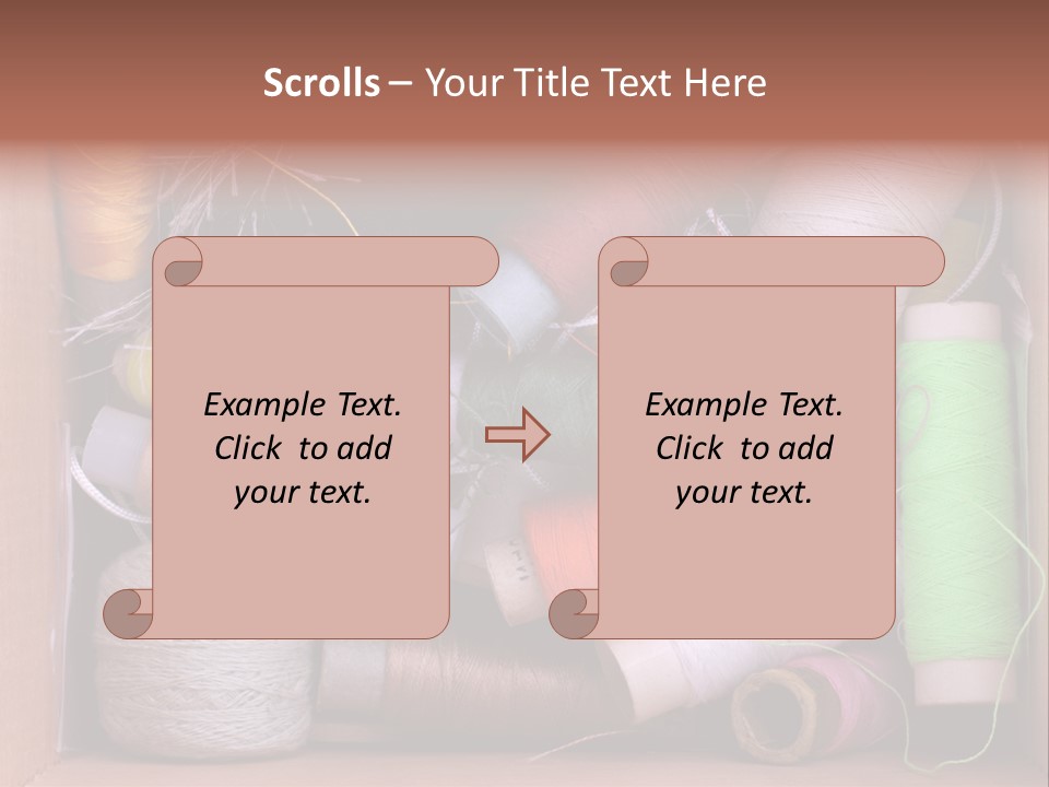 Scissors Equipment Textile PowerPoint Template