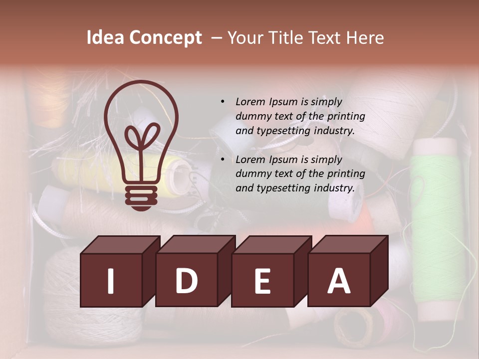 Scissors Equipment Textile PowerPoint Template