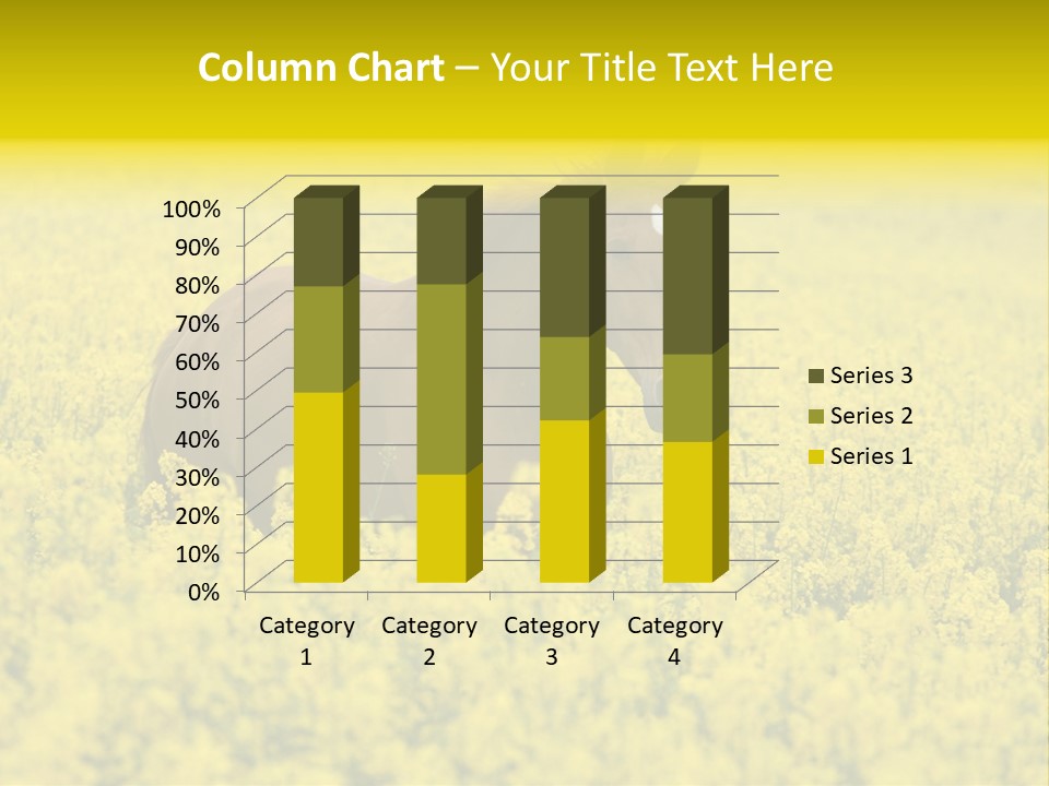 Horse In Flowers PowerPoint Template