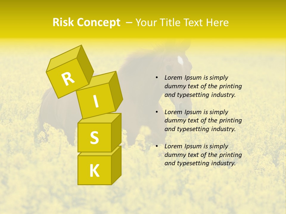 Horse In Flowers PowerPoint Template