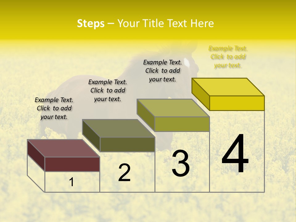 Horse In Flowers PowerPoint Template