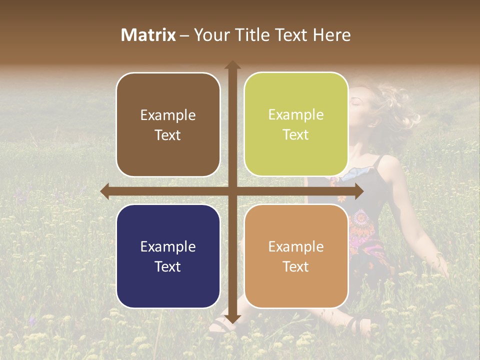 Woman Resting Sitting PowerPoint Template