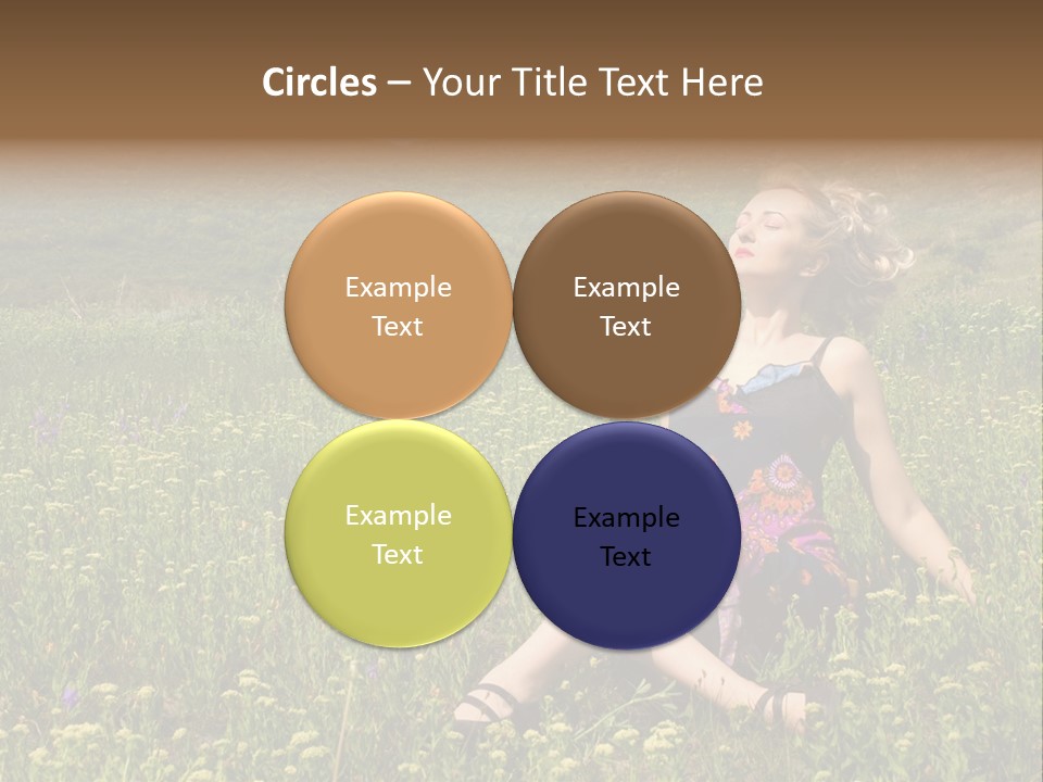 Woman Resting Sitting PowerPoint Template