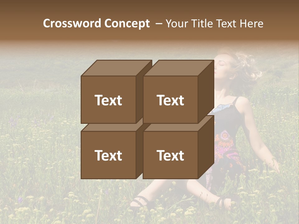 Woman Resting Sitting PowerPoint Template