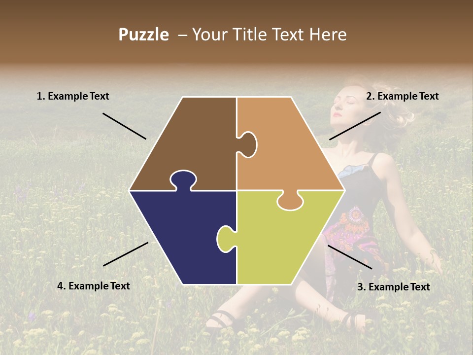 Woman Resting Sitting PowerPoint Template