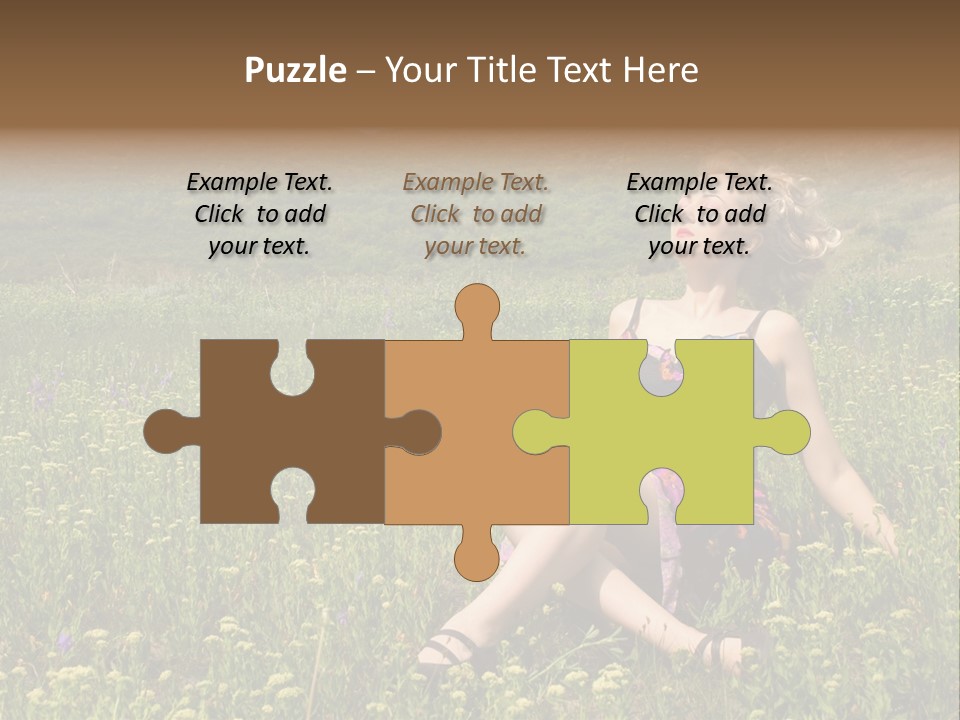 Woman Resting Sitting PowerPoint Template