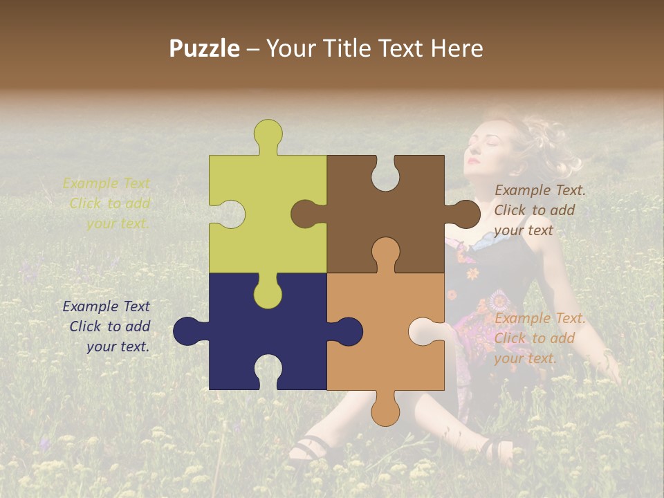 Woman Resting Sitting PowerPoint Template