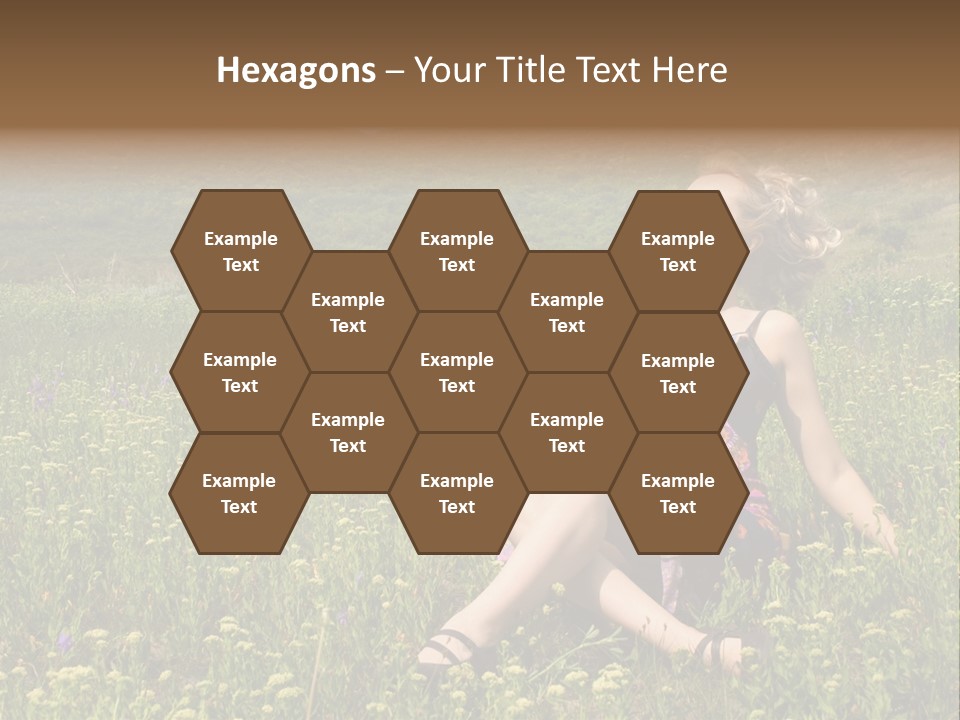 Woman Resting Sitting PowerPoint Template