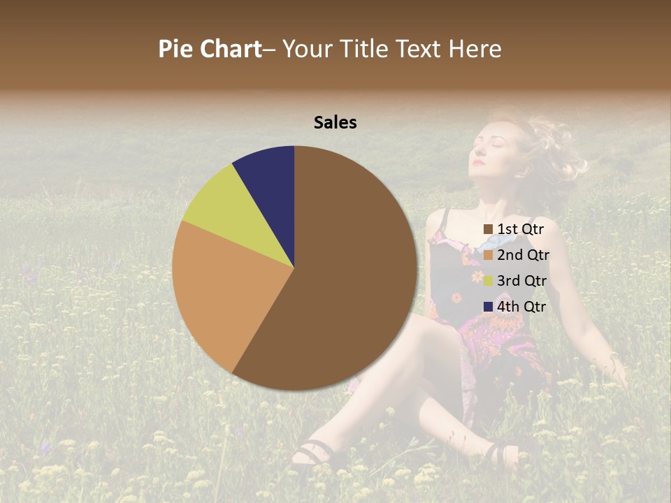Woman Resting Sitting PowerPoint Template