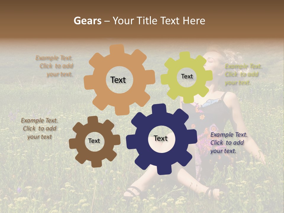 Woman Resting Sitting PowerPoint Template