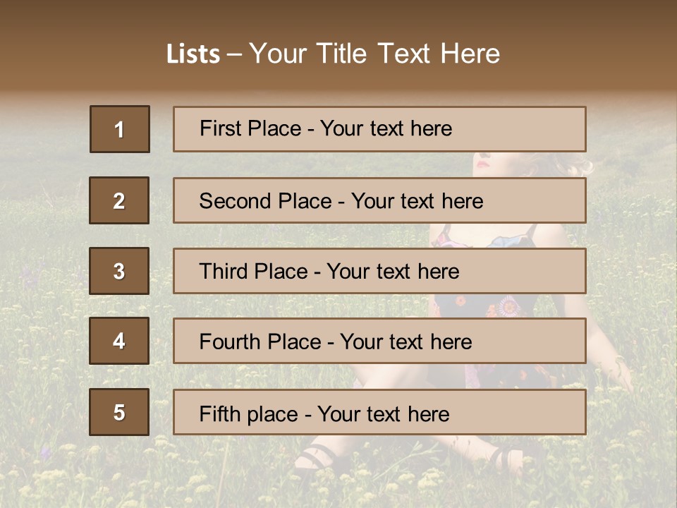 Woman Resting Sitting PowerPoint Template