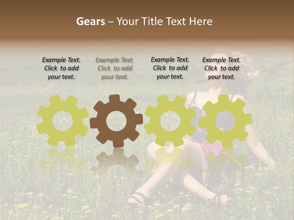 Woman Resting Sitting PowerPoint Template