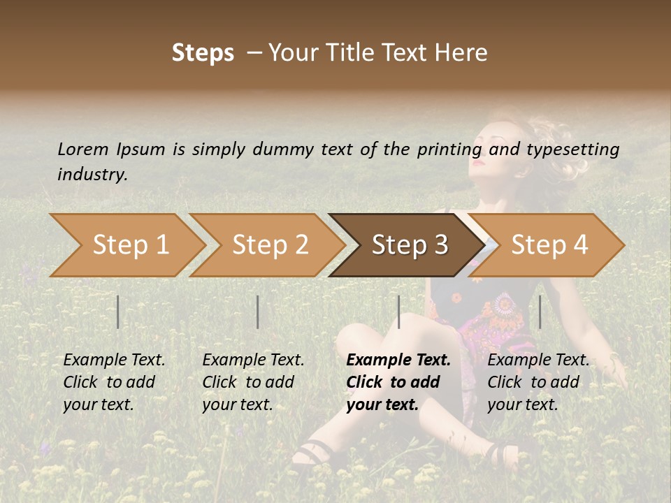 Woman Resting Sitting PowerPoint Template