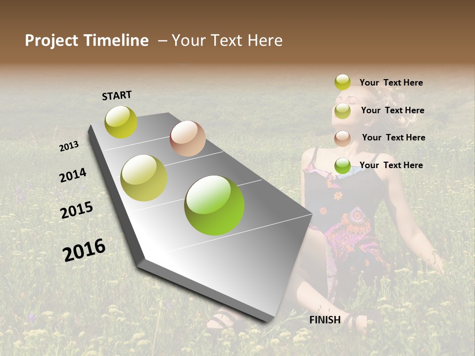 Woman Resting Sitting PowerPoint Template