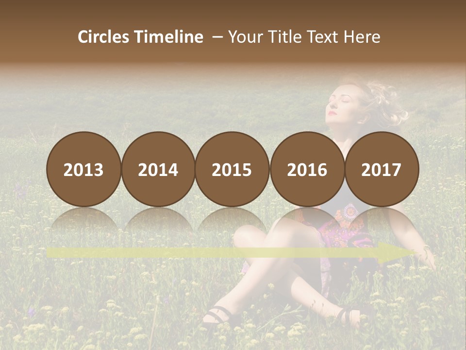 Woman Resting Sitting PowerPoint Template