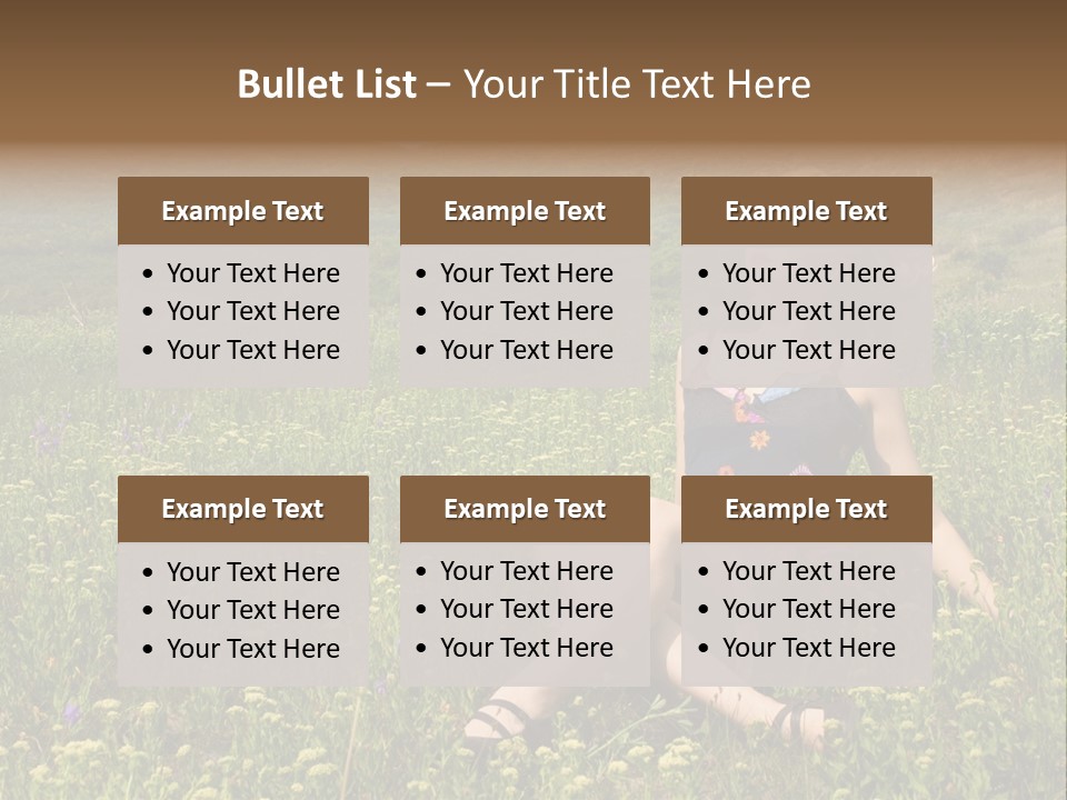 Woman Resting Sitting PowerPoint Template