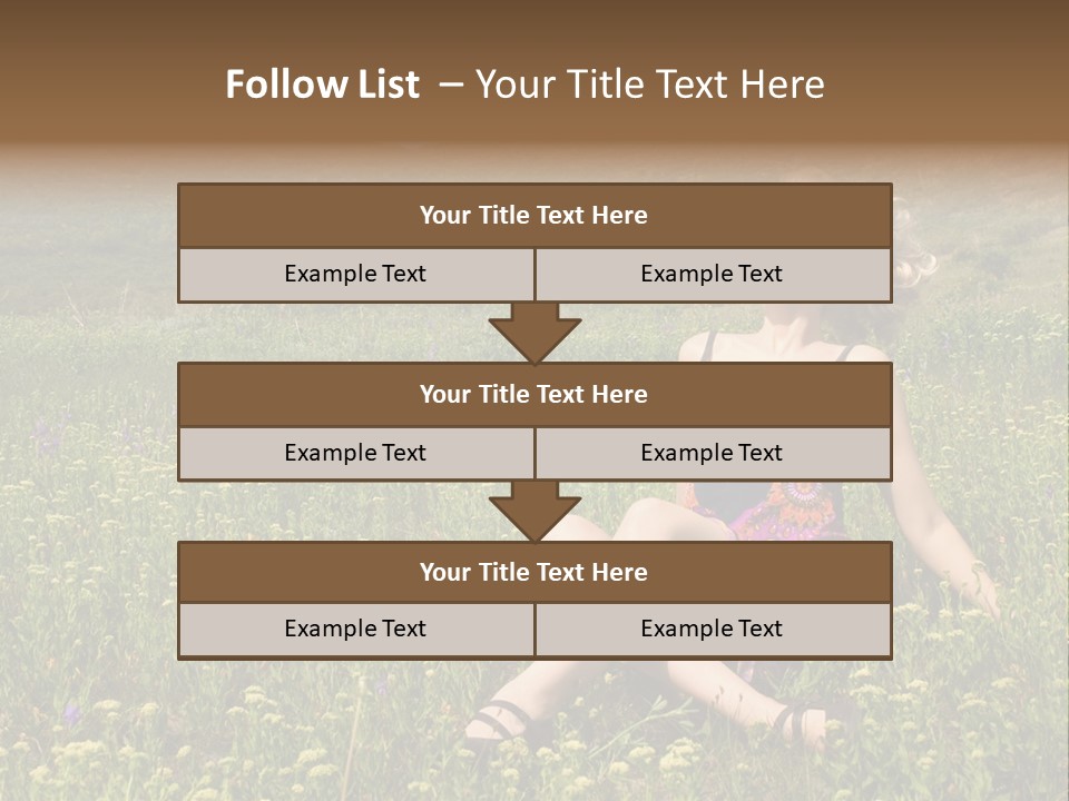 Woman Resting Sitting PowerPoint Template