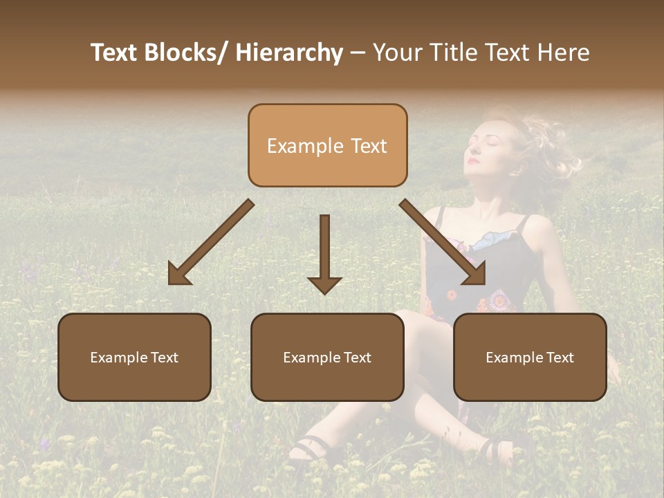 Woman Resting Sitting PowerPoint Template