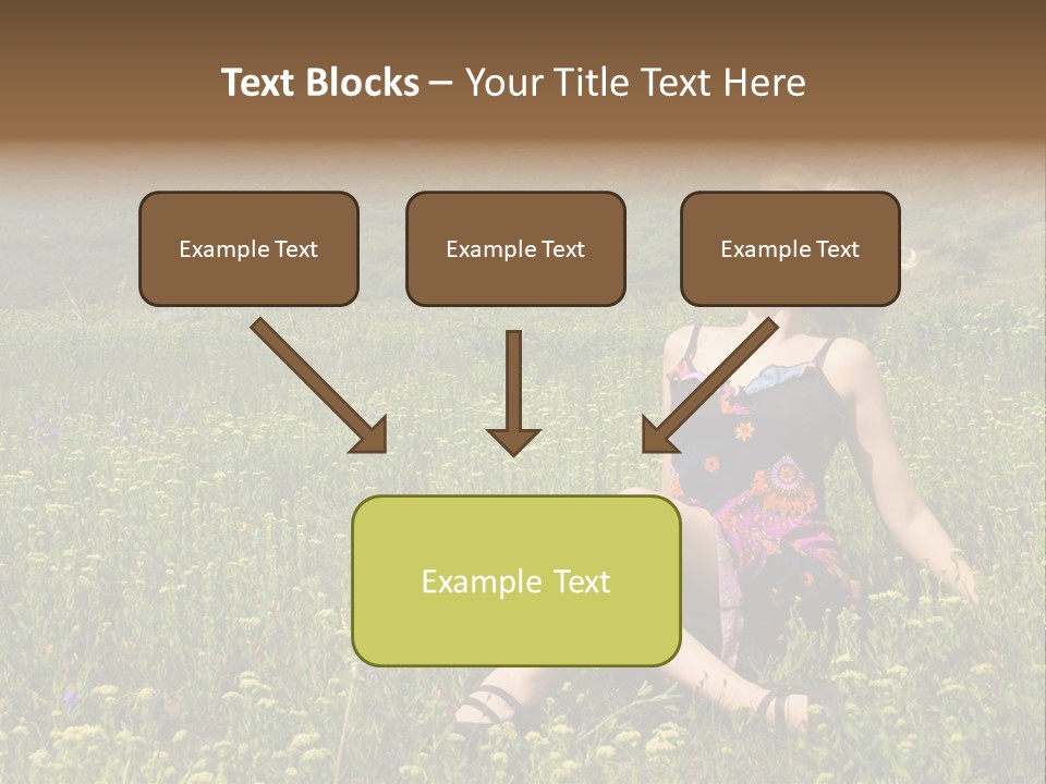 Woman Resting Sitting PowerPoint Template