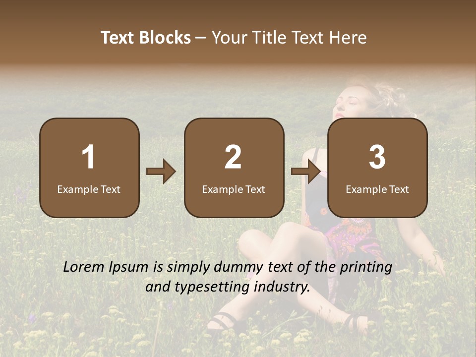 Woman Resting Sitting PowerPoint Template