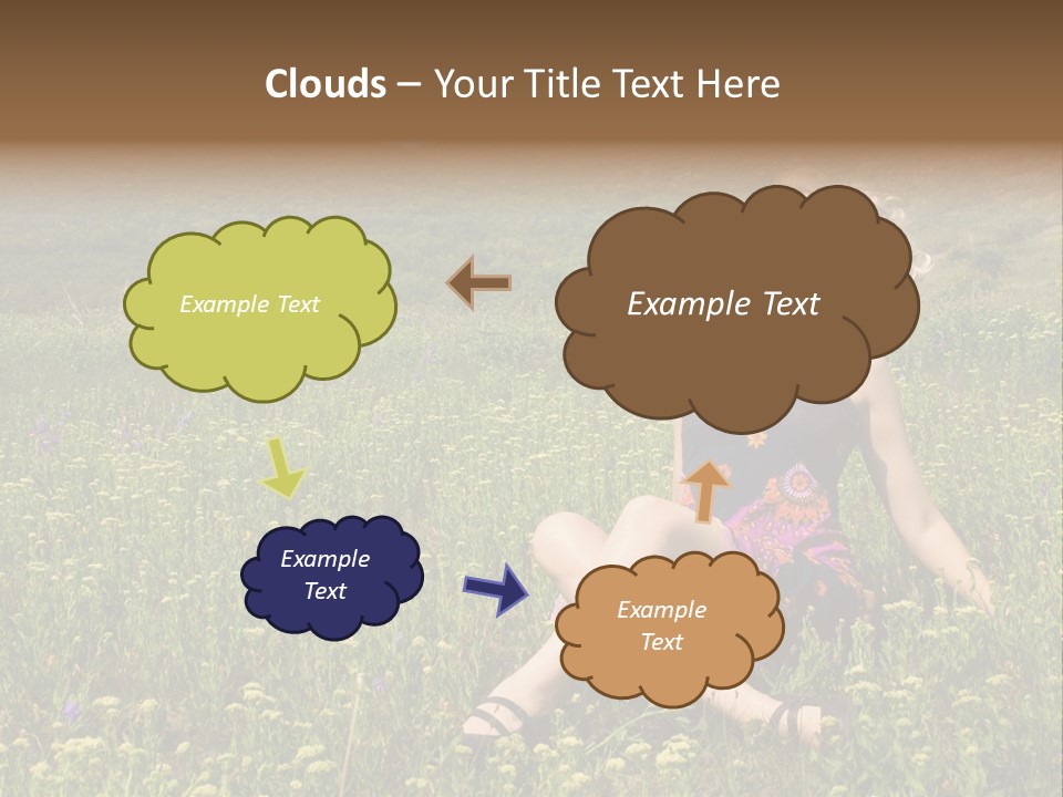 Woman Resting Sitting PowerPoint Template