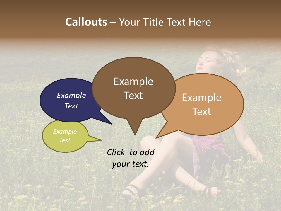 Woman Resting Sitting PowerPoint Template