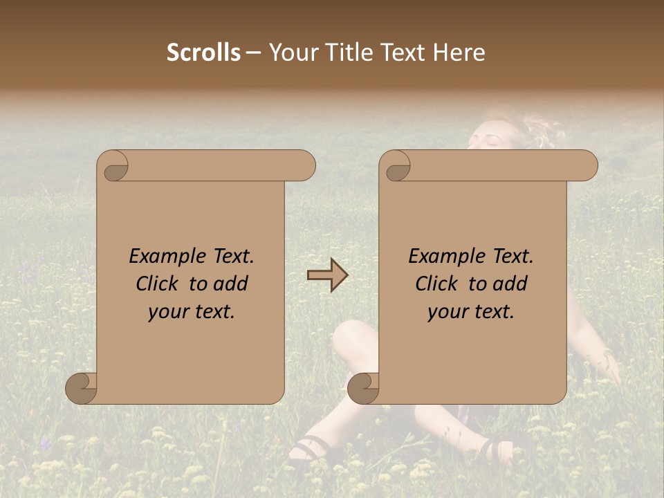 Woman Resting Sitting PowerPoint Template