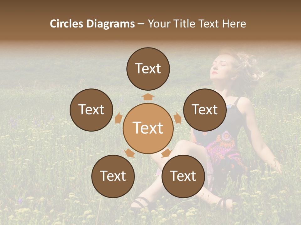 Woman Resting Sitting PowerPoint Template