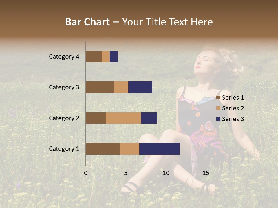 Woman Resting Sitting PowerPoint Template