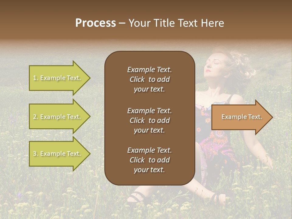 Woman Resting Sitting PowerPoint Template