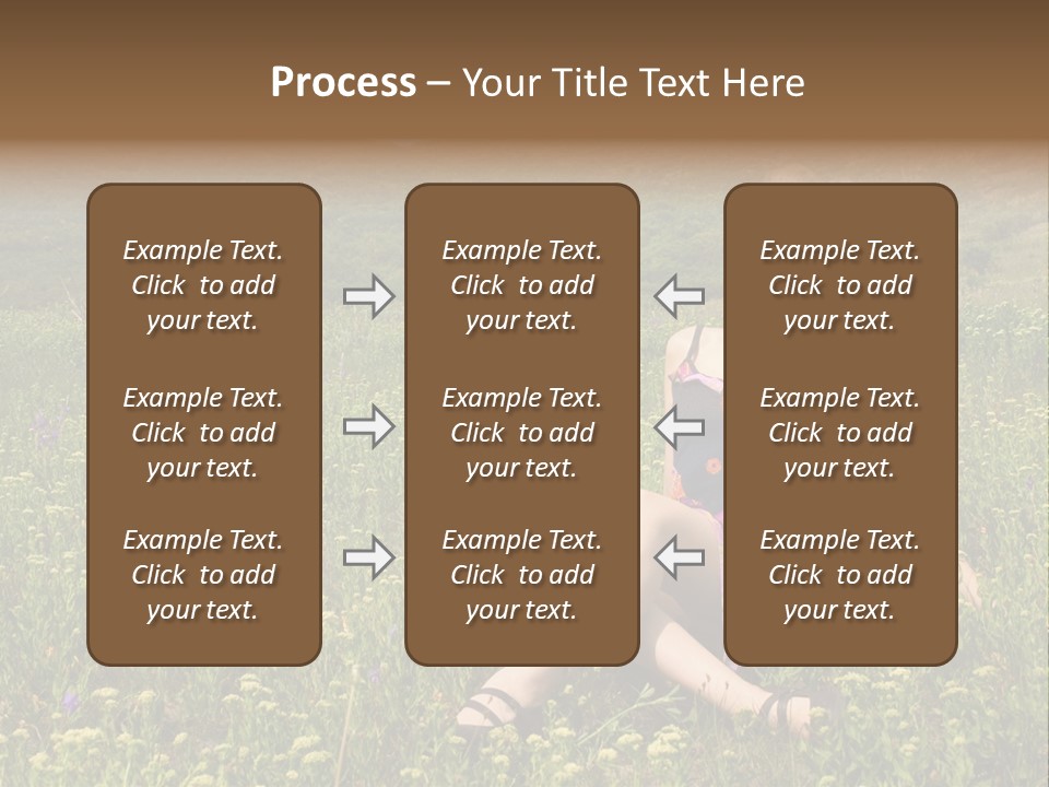 Woman Resting Sitting PowerPoint Template