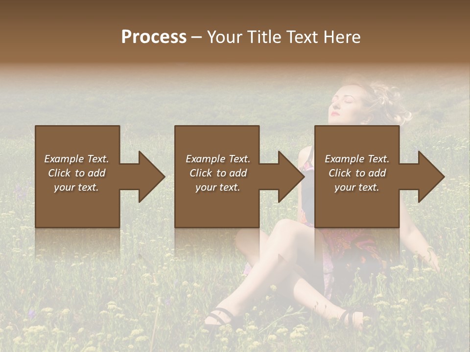 Woman Resting Sitting PowerPoint Template