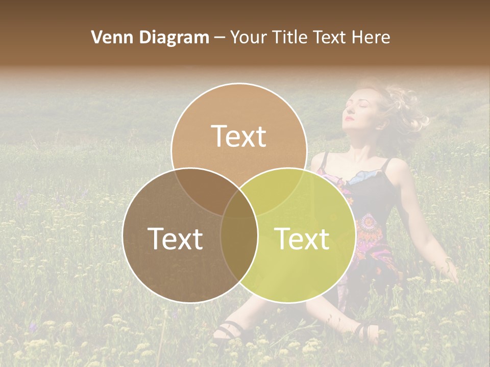 Woman Resting Sitting PowerPoint Template