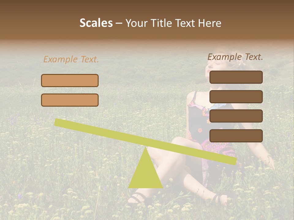 Woman Resting Sitting PowerPoint Template