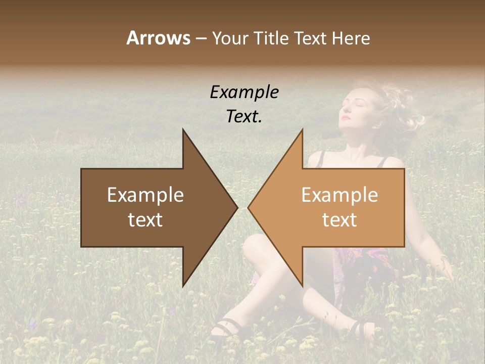 Woman Resting Sitting PowerPoint Template