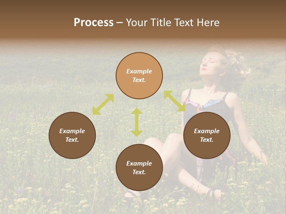 Woman Resting Sitting PowerPoint Template